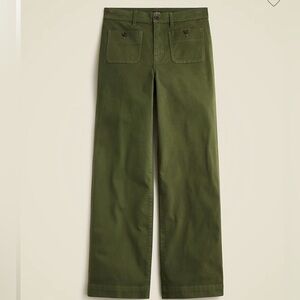 J. Crew Olive Green Wide-Leg Pants